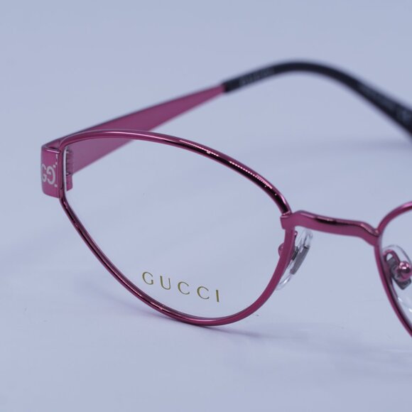 Gucci GG1853O 003 Eyeglasses Fuchsia with GG Pattern 54mm Cat Eye Frame - Picture 7 of 9